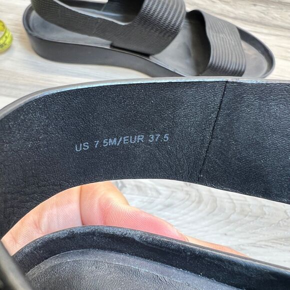 Vince Marett Leather Platform Ankle Strap Sandals Black Size 7.5 - Picture 11 of 11